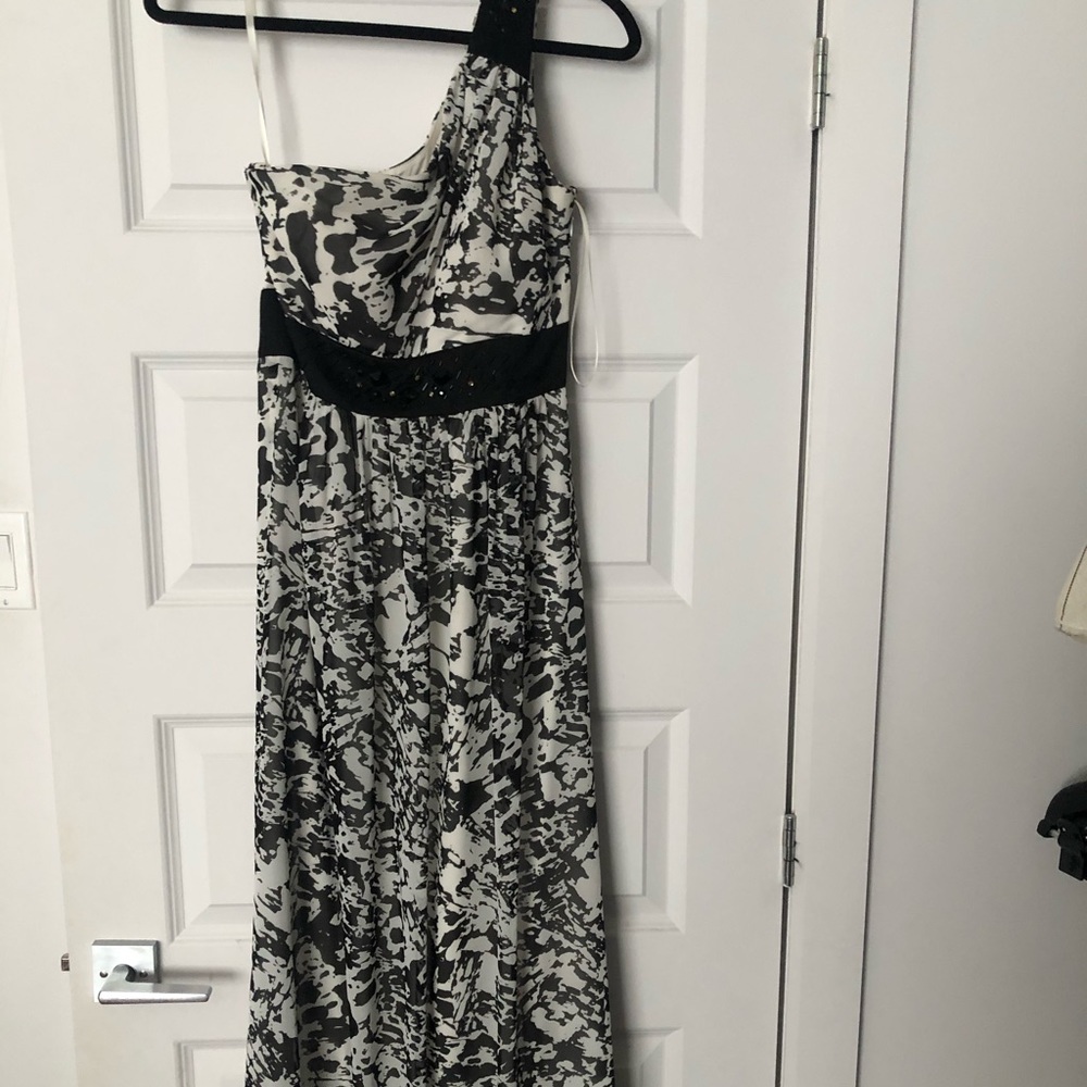 One shoulder evening dress